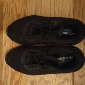 All Black Adidas size 5.5, big kid